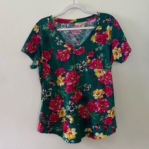 Torrid Pocket Tee | Heritage Slub Green Floral